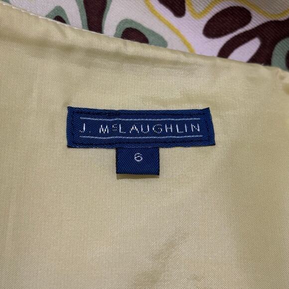 Vintage J. McLaughlin Paisley Print Silk Blend A-Line Skirt - size 6 - Picture 3 of 6